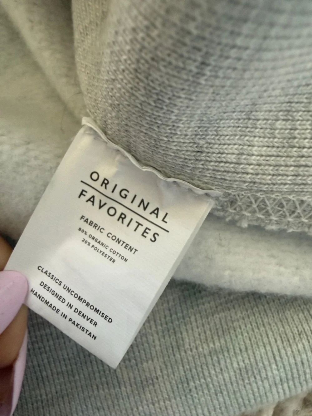Original Favorites Crewneck Sweatshirt in Light Heather Gray - Picture 9 of 9
